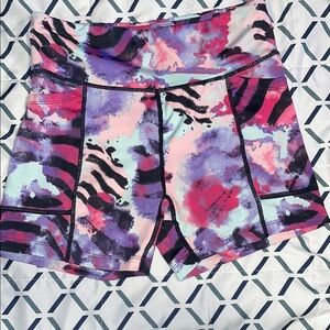 Pro Player Athletic Shorts Pink and Purple Dynamic Design